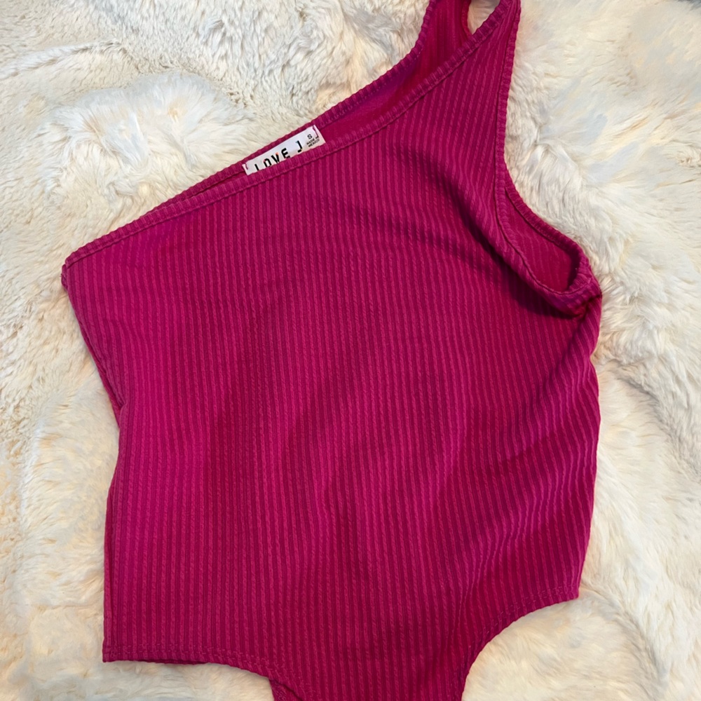 Pink colored crop top
